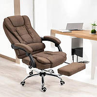 Масажне офісне крісло з підставкою для ніг BOSS КО22 Premium, комфорт до 130 кг