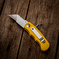 Ніж канцелярський зі змінним лезом, ергономічна ручка, сталь високої якості для паперу та картону