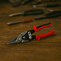 Ножиці по металу з правим різом – професійні авіаційні, міцні сталеві леза, ергономічні ручки