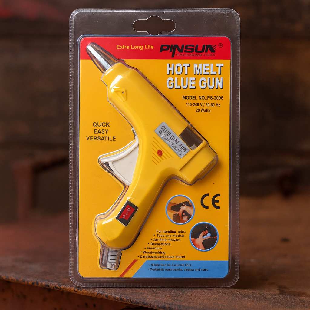 Пістолет для термоклею PINSUN 20W з тонким стержнем 0.7 мм для ремонту, рукоділля та моделювання, фото 1