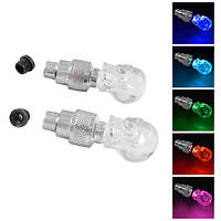 Велосипедний золотник у вигляді черепа 5 кольорів (2 шт.) Мультицвіт