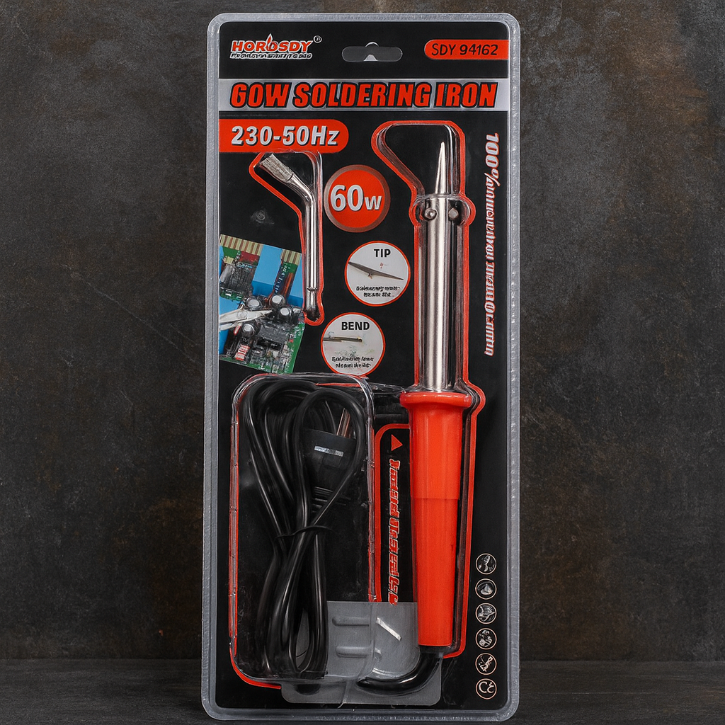 Електричний паяльник HORUSDY 60Вт з мідним жалом для точного та надійного паяння, фото 1