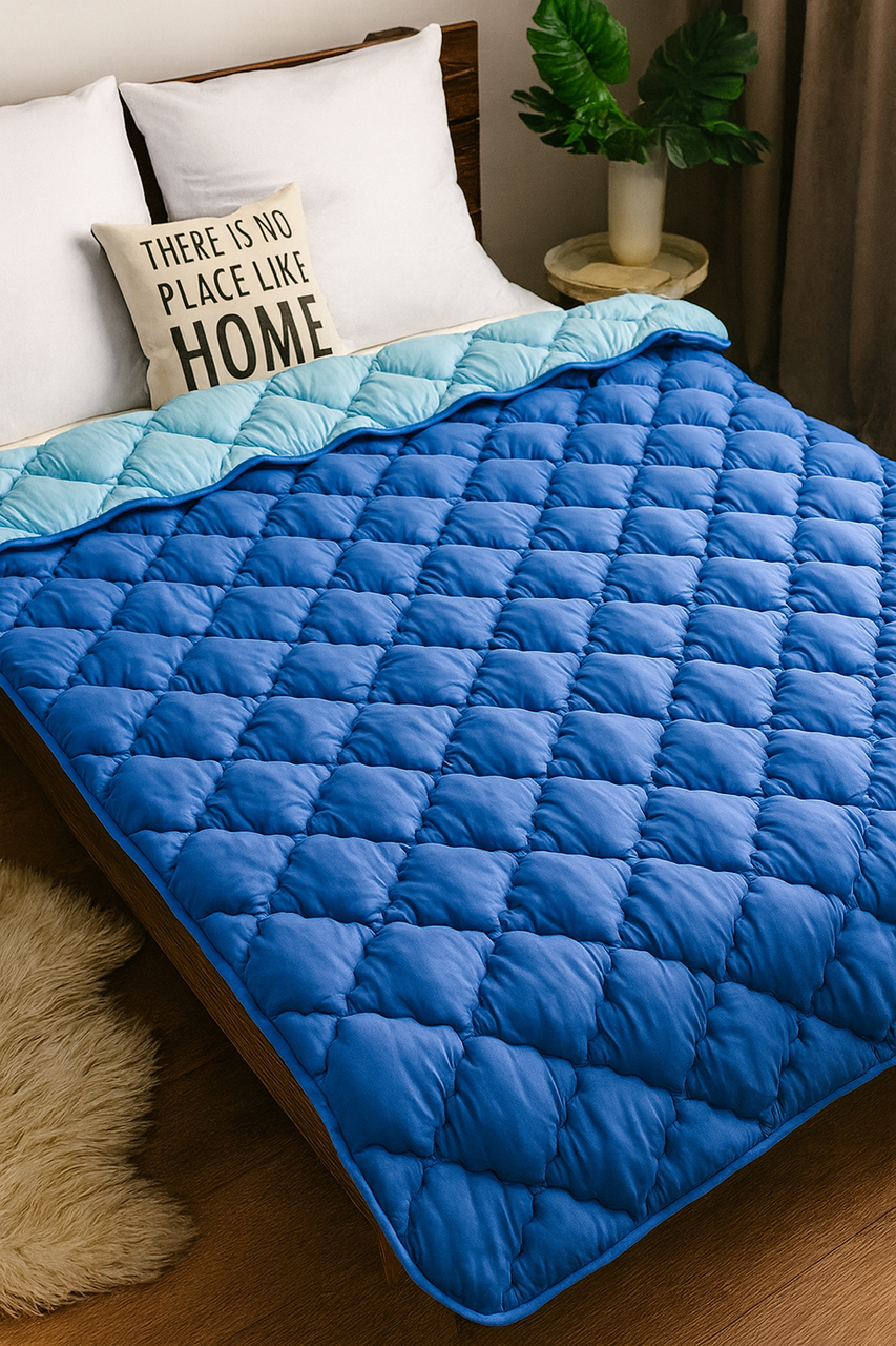 Ковдра зимова Classic холлофайбер 500g/m2 синій, фото 1