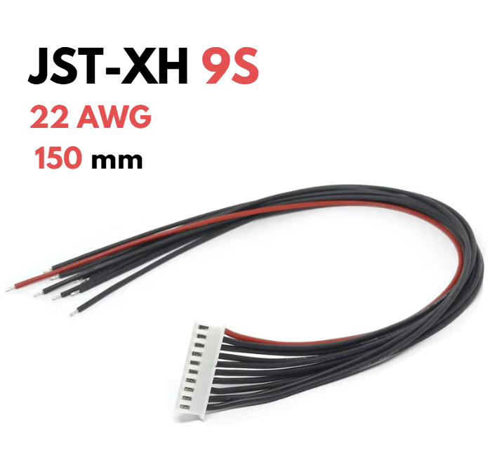 Балансувальний кабель для акумуляторів JST-XH 9S 22 AWG 15 см, фото 1