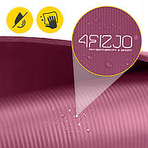 Килимок (мат) спортивний 4FIZJO NBR 190 x 100 x 1.5 см для йоги та фітнесу Burgundy (P-5905973407144), фото 2