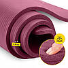 Килимок (мат) спортивний 4FIZJO NBR 190 x 100 x 1.5 см для йоги та фітнесу Burgundy (P-5905973407144), фото 9