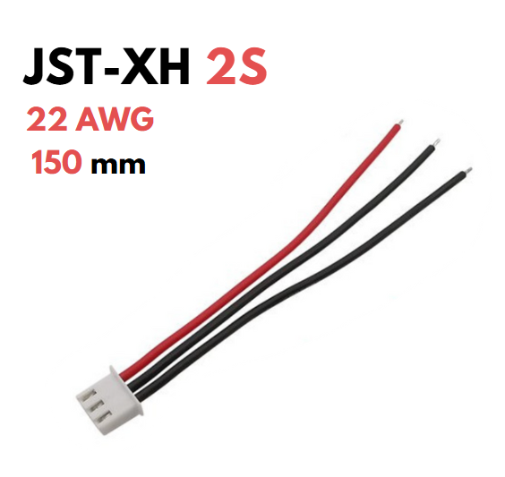 Балансувальний кабель для акумуляторів JST-XH 2S 22 AWG 15 см, фото 1