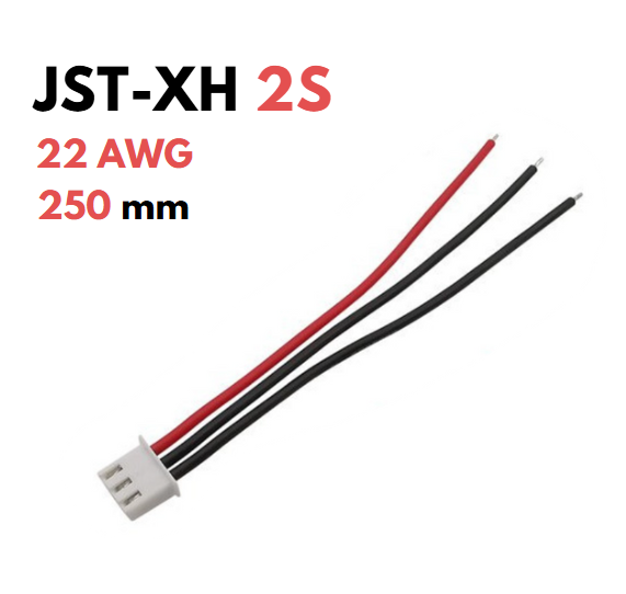 Балансувальний кабель для акумуляторів JST-XH 2S 22 AWG 25 см, фото 1