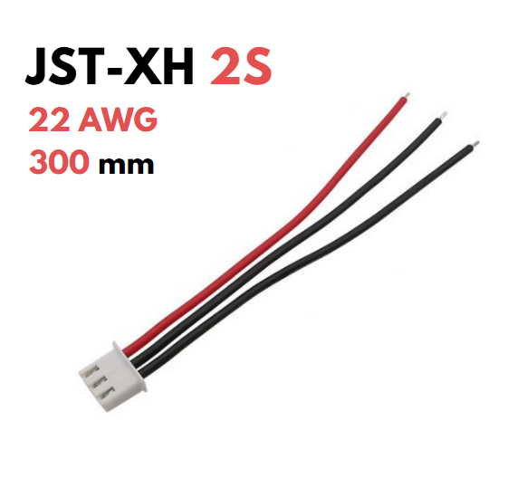 Балансувальний кабель для акумуляторів JST-XH 2S 22 AWG 30 см, фото 1