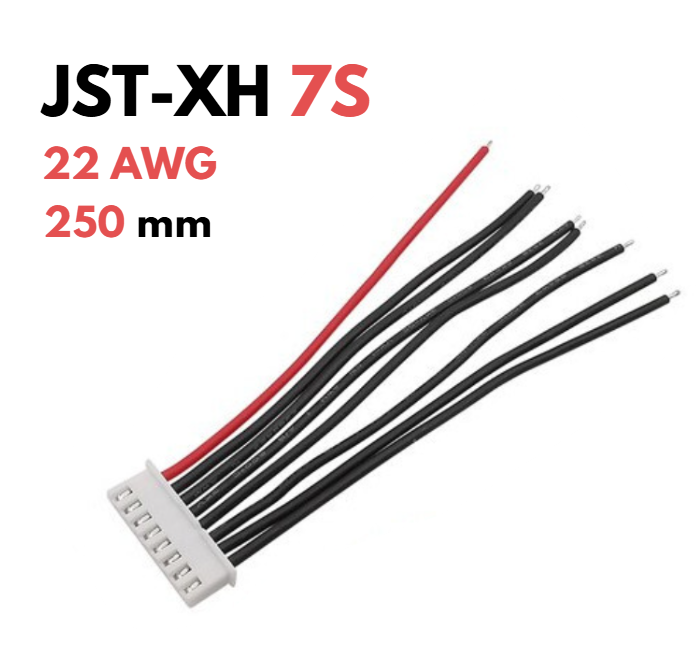 Балансувальний кабель для акумуляторів JST-XH 7S 22 AWG 25 см, фото 1