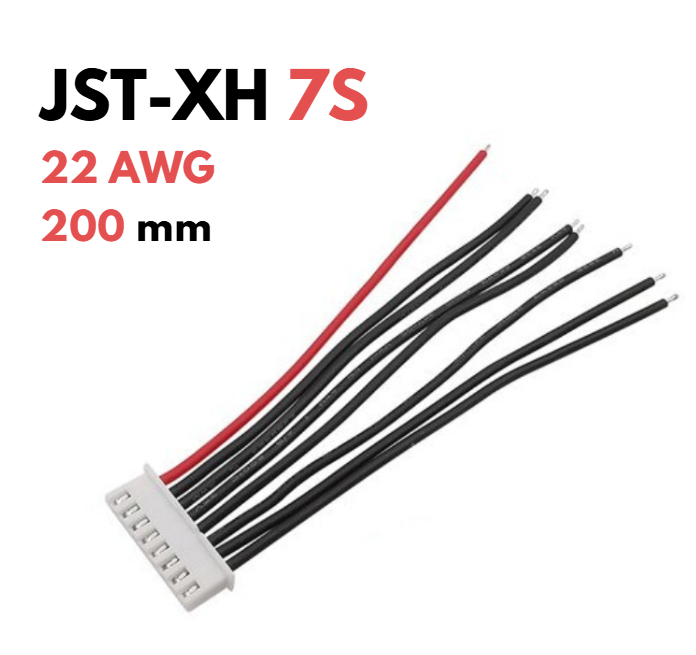 Балансувальний кабель для акумуляторів JST-XH 7S 22 AWG 20 см, фото 1