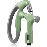 Еспандер кистьовий PowerPlay PP-4403 з лічильником, 10–100 кг, зелений - для тренування хвату та сили кисті, фото 3