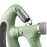 Еспандер кистьовий PowerPlay PP-4403 з лічильником, 10–100 кг, зелений - для тренування хвату та сили кисті, фото 4