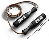 Скакалка шкіряна швидкісна PowerPlay PP_4214, Чорна, 2,75 м, на підшипниках, фото 4