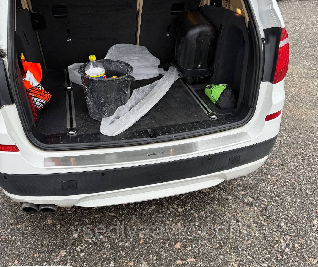 Накладка на бампер із загином на BMW X3 II (2010-2017), фото 1