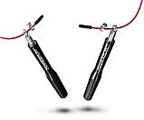 Скакалка швидкісна PowerPlay PP_4207, алюмінієва, Чорна, 3 м, на підшипниках, фото 2