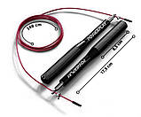 Скакалка швидкісна PowerPlay PP_4207, алюмінієва, Чорна, 3 м, на підшипниках, фото 4