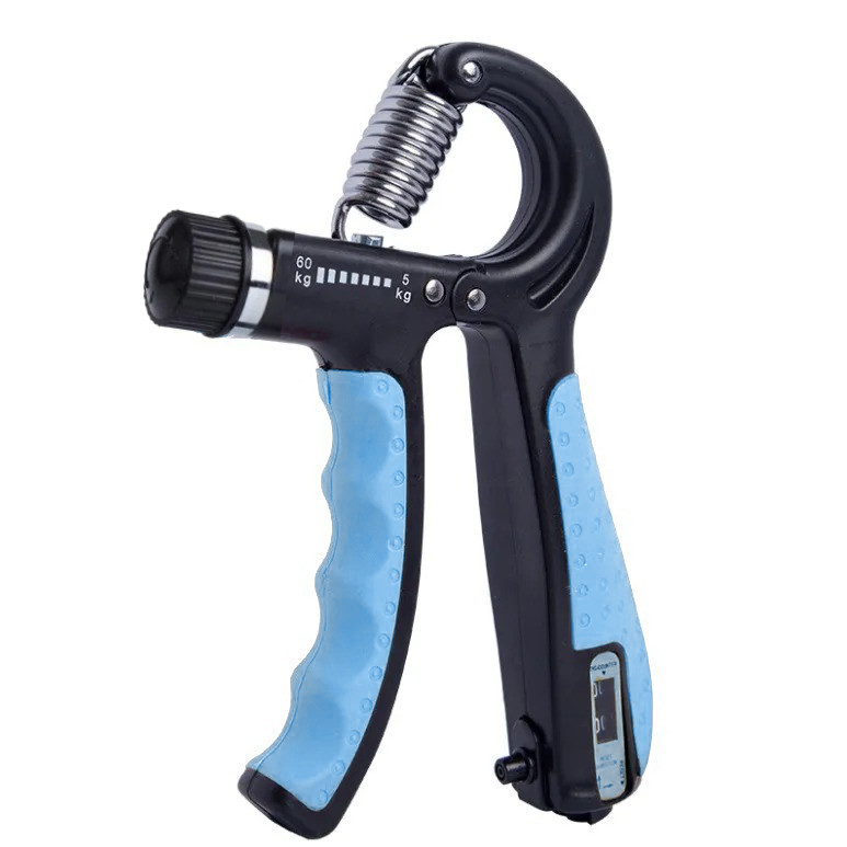 Еспандер кистьовий PowerPlay PP-4402 з лічильником, 10–60 кг, синій - для тренування хвату та сили кисті, фото 1