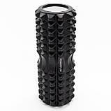 Масажний ролик PowerPlay PP_4405, EVA-піна, чорний, 33×12 см - для йоги, фітнесу, реабілітації, фото 4