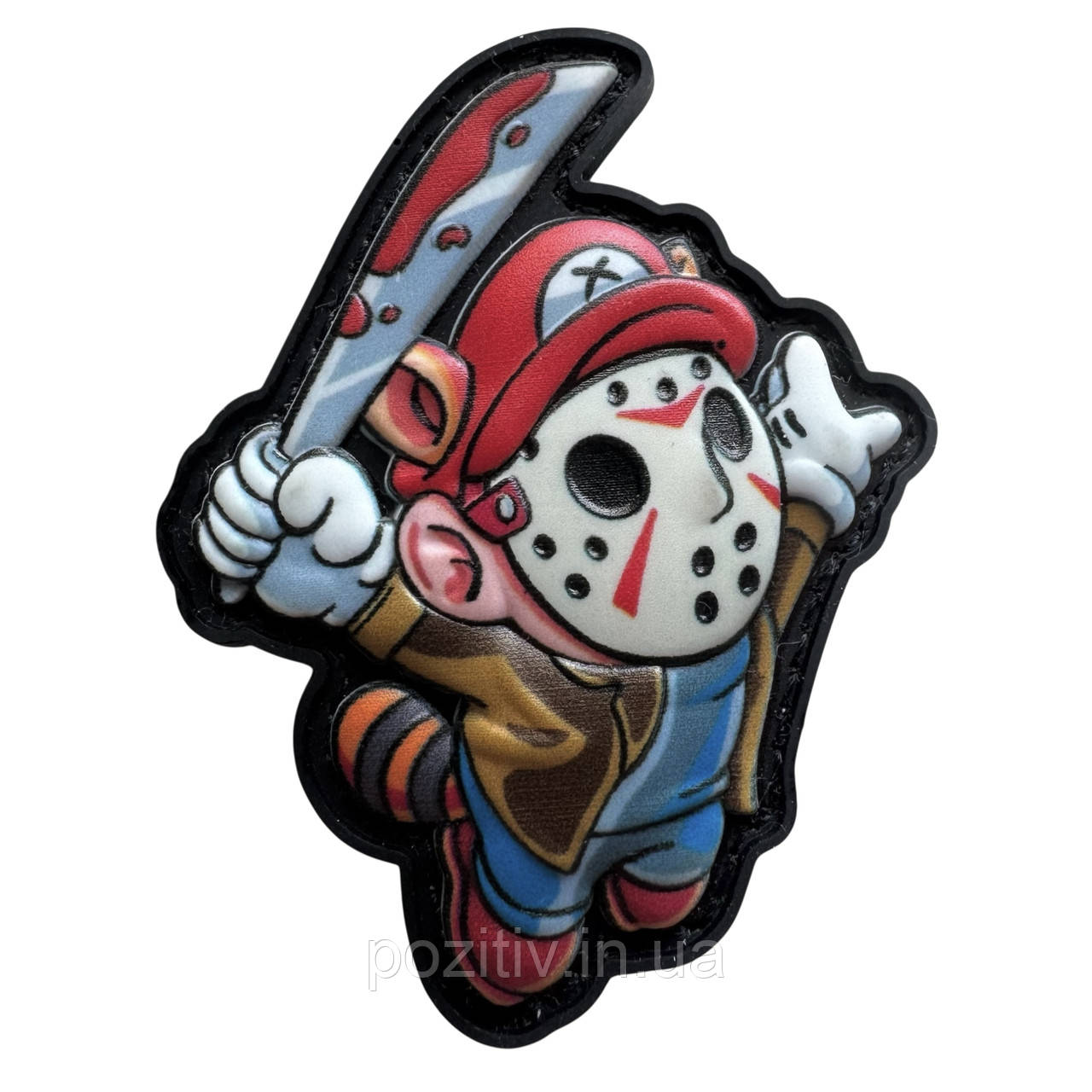 Шеврон ПВХ 3D "Джейсон Вурхіз" — кривавий мачете, фото 1