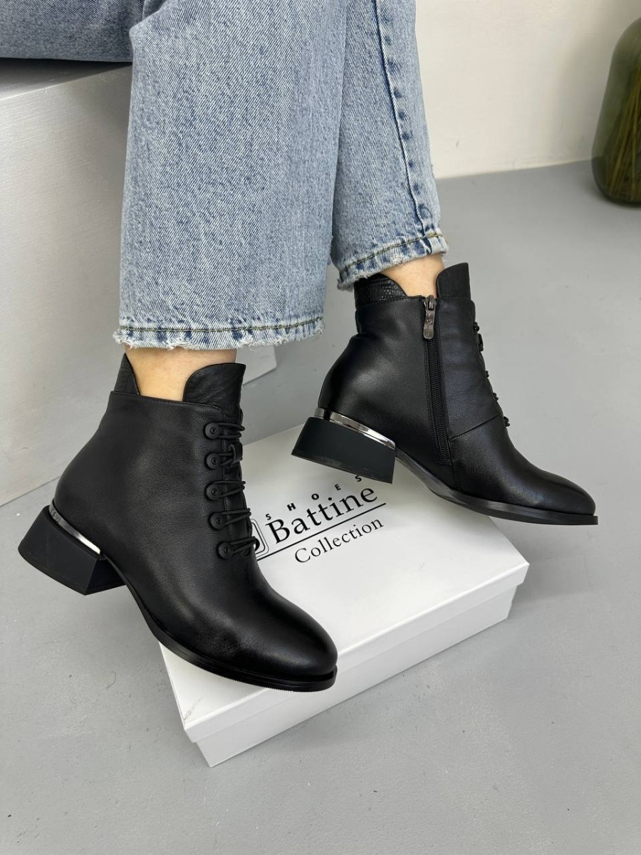 Черевики жіночі демісезонні BATTINE V29-C2019-G5 (шкіра) чорні, фото 1
