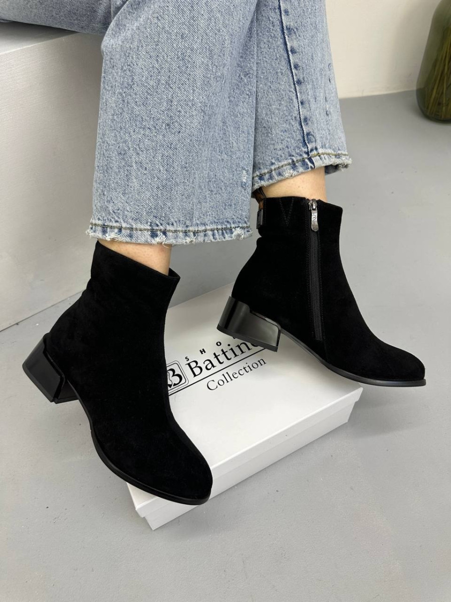 Черевики жіночі демісезонні BATTINE V966-J1890-G5.5 чорні замшеві 38, фото 1