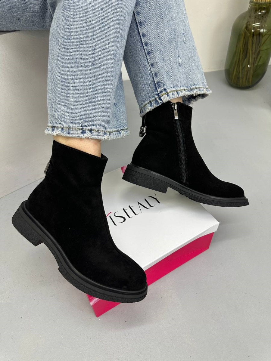 Черевики жіночі демісезоні  Visttaly NB209-H194-015B чорні замшеві, фото 1