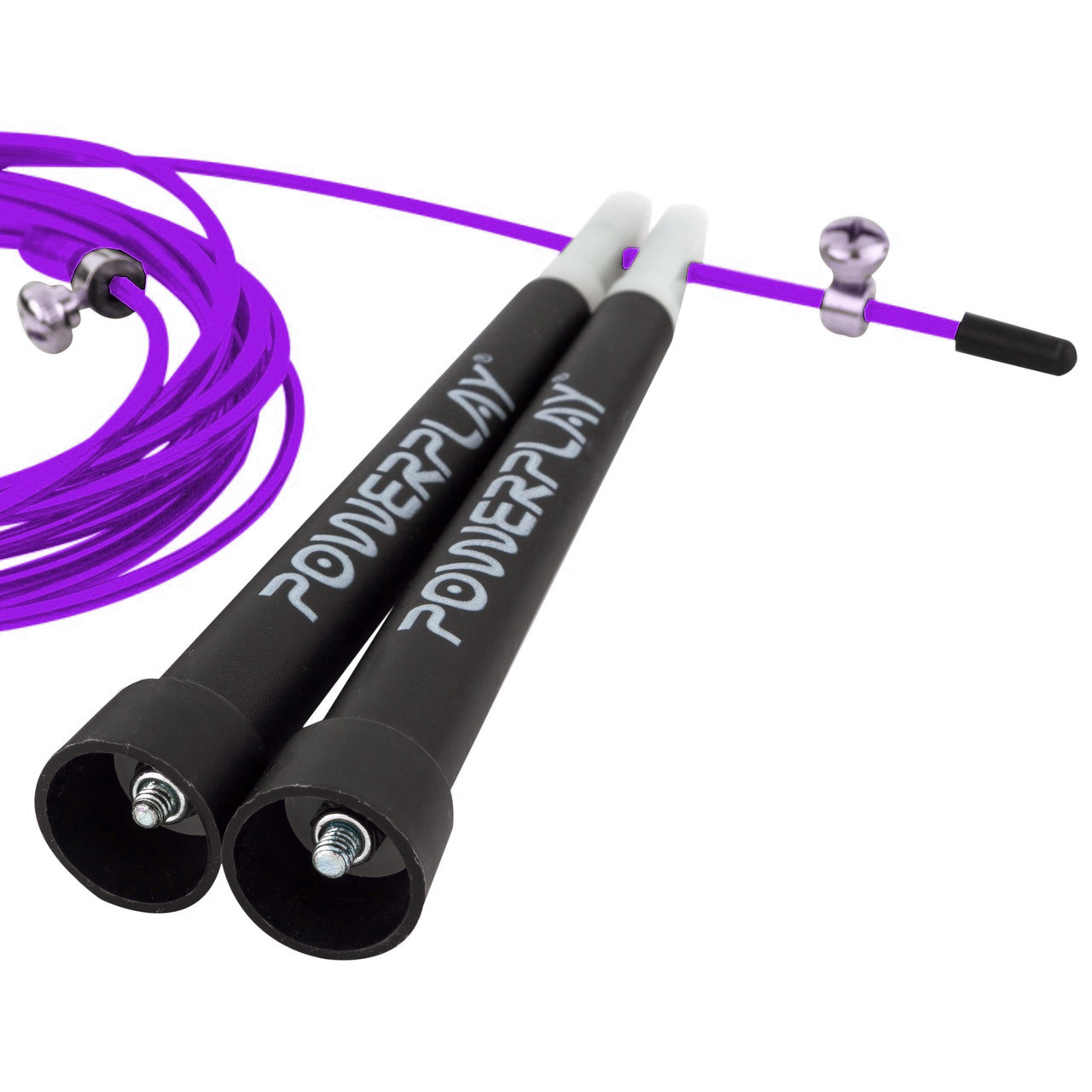 Скакалка швидкісна PowerPlay 4202 Ultra Speed Rope Фіолетова (2,9m.)