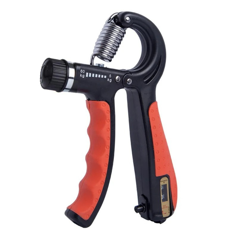 Еспандер кистьовий з лічильником PowerPlay PP-4402 з регульованим навантаженням 10-60 кг. Червоний