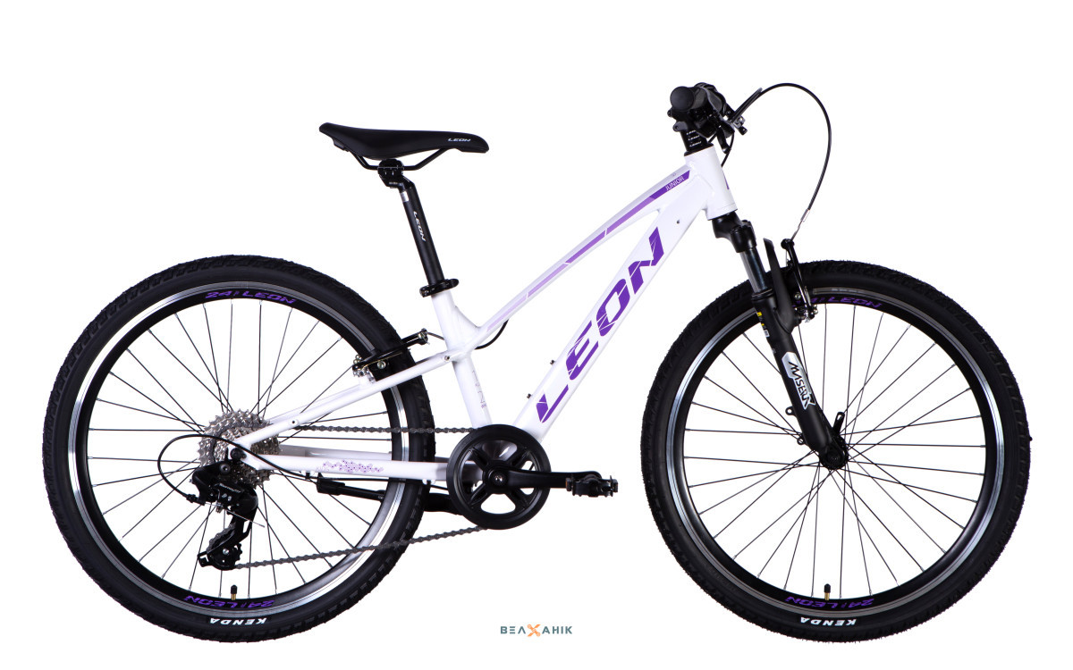 Велосипед 24/quot; LEON JUNIOR AM Vbr CS (рама 12/quot;) AL біло-бузковий, фото 1