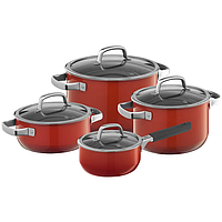 Набір посуду WMF Fusiontec 8 предметів червоний