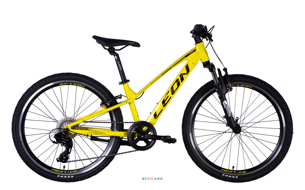 Велосипед 24/quot; LEON JUNIOR AM Vbr CS (рама 12/quot;) AL жовто-чорний, фото 1