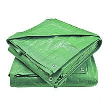 Прогумований захисний тент з люверсами ПВХ 1167 475 г/м2 4х8 м Зелений (JS)