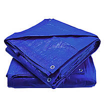 Прогумований захисний тент з люверсами ПВХ 787 90 г/м2 3х4 м Синій (JS)