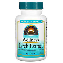 Модрина, Larch, Source Naturals, Wellness, екстракт, 60 таб.