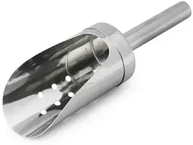 Перфорований совок для льоду з нержавіючої сталі, 22 см