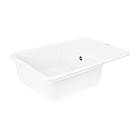 Гранітна мийка для кухні Platinum 7850 CUBE матова Білосніжна, фото 3