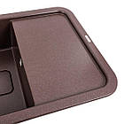 Гранітна мийка для кухні Platinum 7850 CUBE матова Моко, фото 5