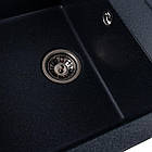 Гранітна мийка для кухні Platinum 7950 Selena матова Антрацит, фото 6