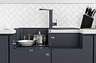 Гранітна мийка для кухні Platinum 7950 Selena матова Антрацит, фото 8