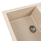 Гранітна мийка для кухні Platinum 7950 Selena матова Сафарі, фото 2