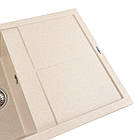 Гранітна мийка для кухні Platinum 7950 Selena матова Сафарі, фото 3