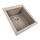 Гранітна мийка для кухні Platinum 4150 SOKIL матовий Титан, фото 2