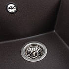 Гранітна мийка для кухні VALESO 4150 SOKIL матовий Гренадін, фото 5