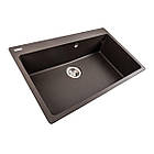 Гранітна мийка для кухні Platinum 7850 Bogema матова Темна скеля, фото 3