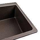 Гранітна мийка для кухні Platinum 7850 Bogema матова Темна скеля, фото 4