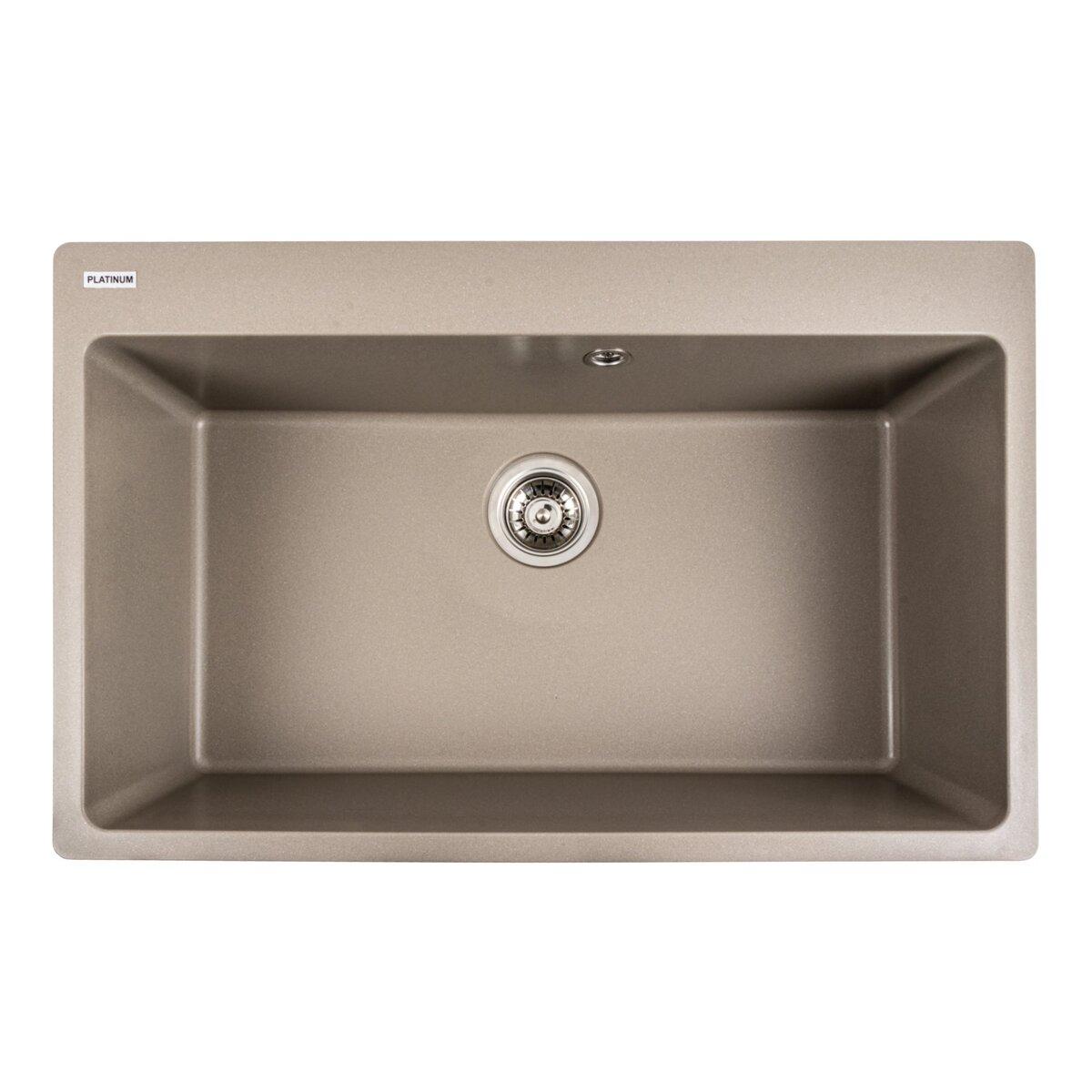 Гранітна мийка для кухні Platinum 7850 Bogema матовий Титан, фото 1