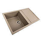 Гранітна мийка для кухні Platinum 7950 Selena матовий Титан, фото 2