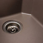 Гранітна мийка для кухні Platinum 7850 HARMONY матова Дюна, фото 5