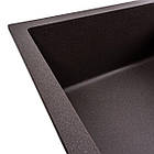 Кухонна мийка гранітна матова 7050 CASCADA Platinum Гренадин, фото 8